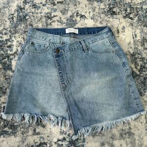 Frayed Denim Skirt